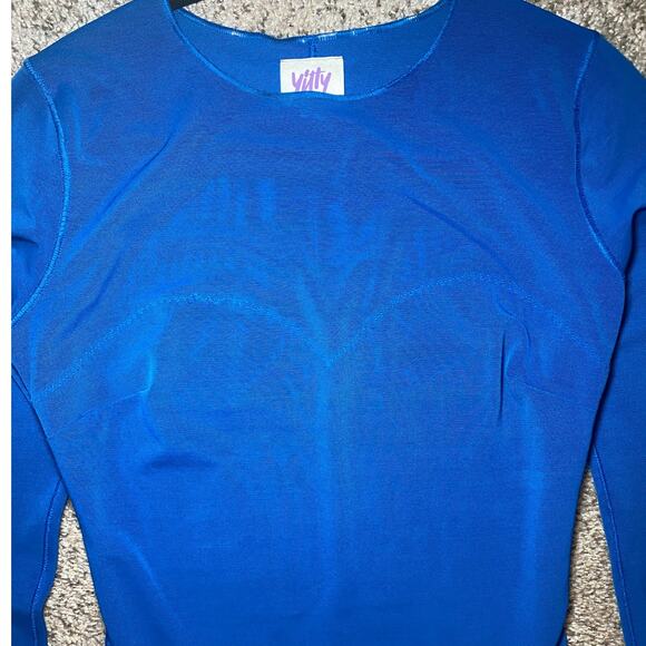 Yitty - Blue Sheer Sweetheart Bodysuit - Shapewear Size Small - Picture 13 of 16